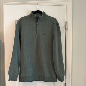 Izod Men's Olive Zip-Up Sweater